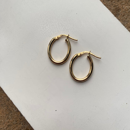 Orecchini ovali tubetto