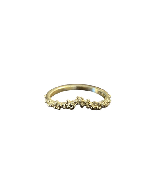 Anello Bollicine a V - Pezzo unico