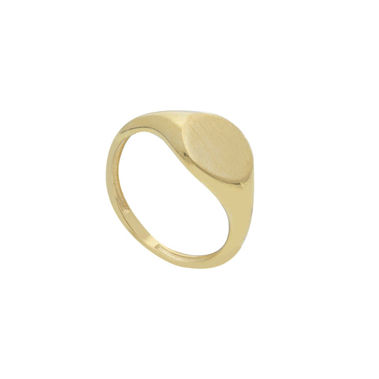 Anello chevalier in oro giallo 9 kt