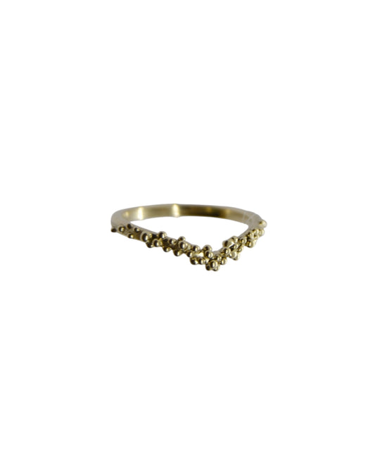 Anello Bollicine a V - Pezzo unico