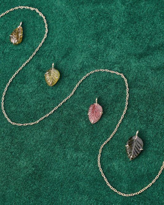 Collana Foglie di Tormalina - Pezzi unici