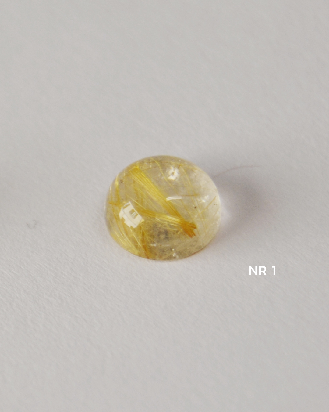 Anello CANDY con Quarzo Rutilato Cabochon