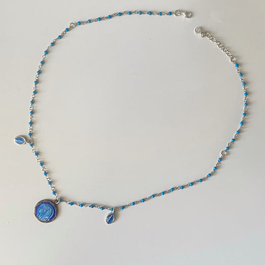 Collana rosario con ciondoli  vintage nr. 2 ◦ Pezzo Unico